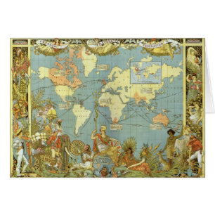 Carte du monde antique de l'Empire britannique, 18