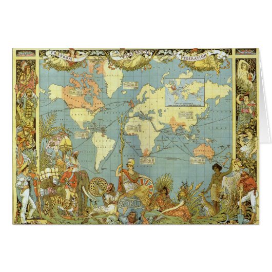 Carte du monde antique de l'Empire britannique, 18 (Devant horizontal)