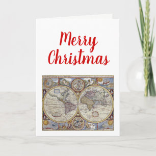 Carte du monde antique de Noël Xmas #3