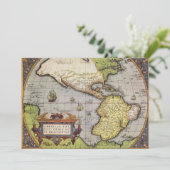 Carte du monde antique des Amériques par Abraham O (Debout devant)