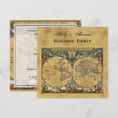 Carte du monde antique, Distressed BG SQ Rehearer (Devant / Derrière)