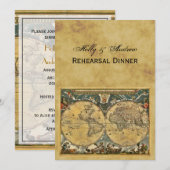 Carte du monde antique, Distressed BG V Répétition (Devant / Derrière)