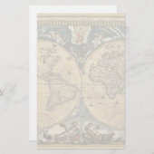 Carte du monde antique J. Blaeu 1664 (Devant / Derrière)