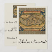 Carte du monde Antique Ortelius Europe Voyage (Devant / Derrière)