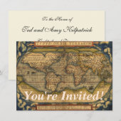 Carte du monde Antique Ortelius Europe Voyage (Devant / Derrière)