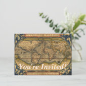 Carte du monde Antique Ortelius Europe Voyage (Debout devant)