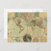 Carte du monde antique par Carington Bowles, vers  (Devant / Derrière)