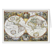 Carte du monde antique par Hendrik Hondius, 1630