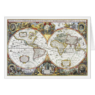 Carte du monde antique par Hendrik Hondius, 1630