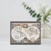 Carte du monde antique par Hendrik Hondius, 1630 (Debout devant)