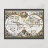 Carte du monde antique par Hendrik Hondius, 1630 (Devant)