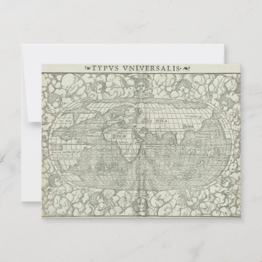 Carte du monde antique par Sebastian Münster vers  (Devant)