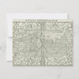 Carte du monde antique par Sebastian Münster vers 