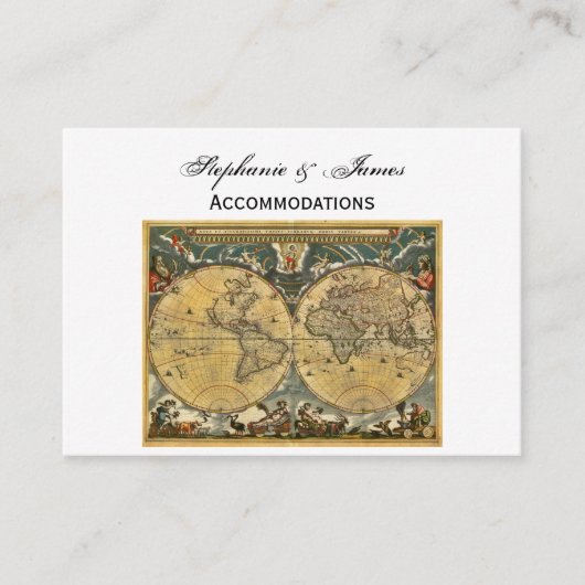 Carte du monde antique White BG Hébergements (Devant)