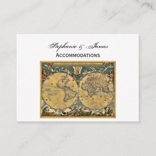 Carte du monde antique White BG Hébergements (Devant)