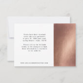 Carte du monde aquarelle rose gold détails de mari (Dos)