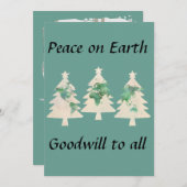 Carte du monde Arbres de Noël (Devant / Derrière)