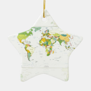Carte du monde Atlas Poster Politique : Décoration