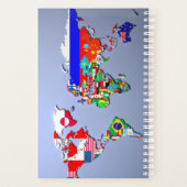 Carte du monde avec leurs drapeaux (Dos)