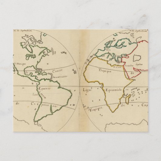 Carte du monde avec tropiques (Devant)