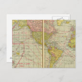 Carte du monde avec voies de navigation (Devant / Derrière)