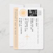 Carte du monde Baby shower des filles de voyage Or (Dos)