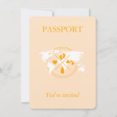 Carte du monde Baby shower des filles de voyage Or (Devant)