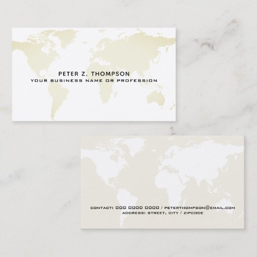 carte du monde beige clair (Devant / Derrière)