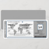 Carte du monde Billet d'entrée d'embarquement (Devant / Derrière)