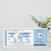 Carte du monde Billet d'entrée d'embarquement (Debout devant)