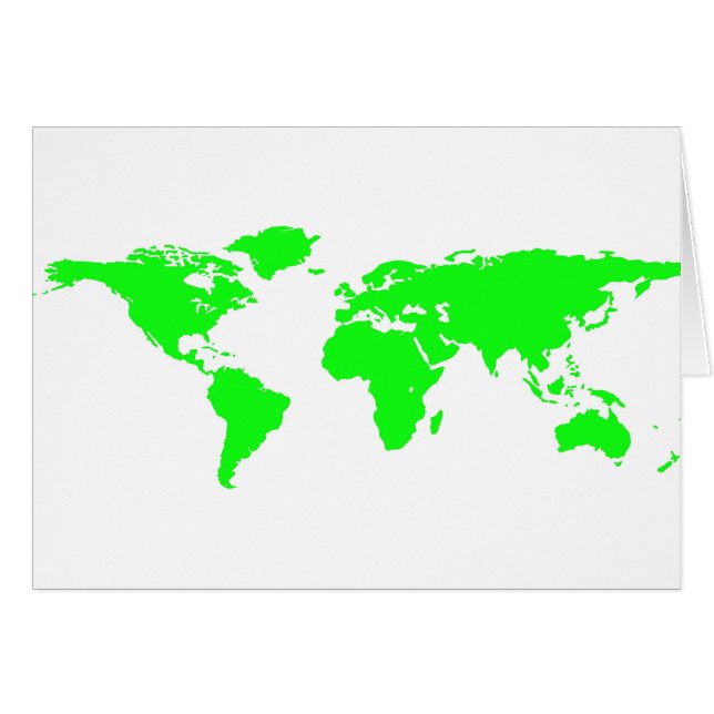 Carte du monde blanc vert (Devant horizontal)