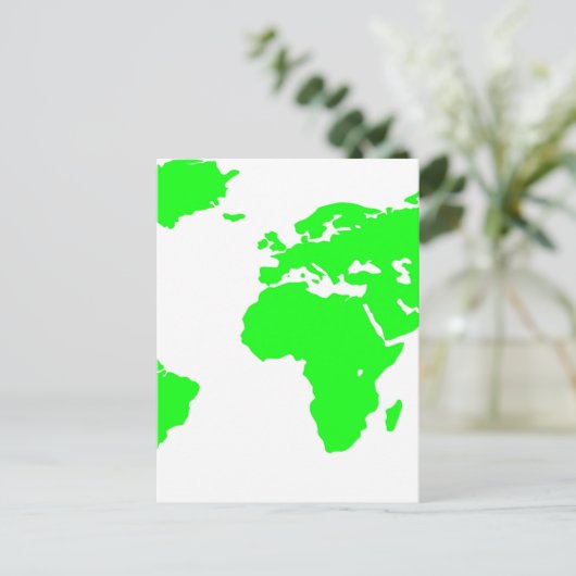Carte du monde blanc vert (Debout devant)