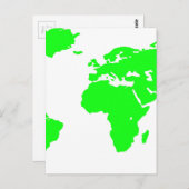 Carte du monde blanc vert (Devant / Derrière)