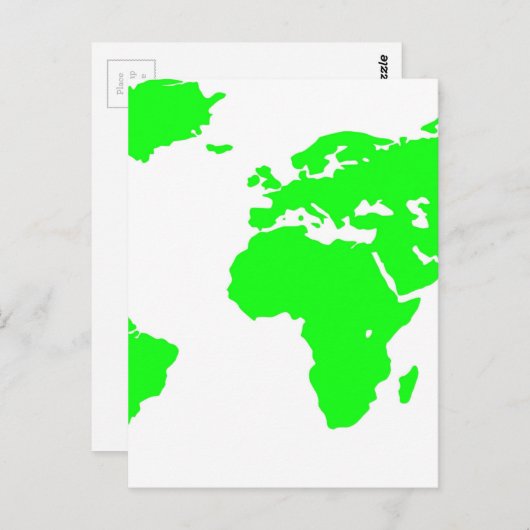 Carte du monde blanc vert (Devant / Derrière)