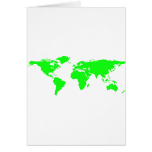 Carte du monde blanc vert