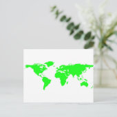 Carte du monde blanc vert (Debout devant)