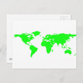 Carte du monde blanc vert (Devant / Derrière)