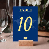 Carte du monde bleu Passeport Destination Mariage