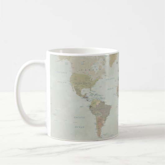 Carte du monde Café Mug (Gauche)