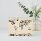 Carte du Monde Carte des Anciennes Horloges (Debout devant)