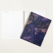 Carte du monde céleste violet Dark Academia (Devant avec enveloppe)