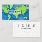 Carte du monde coloré blog de voyage (Devant / Derrière)