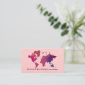 Carte du monde coloré blog de voyage (Debout devant)