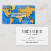 Carte du monde coloré blog de voyage (Devant / Derrière)