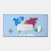 Carte du monde colorée (Clavier et souris)