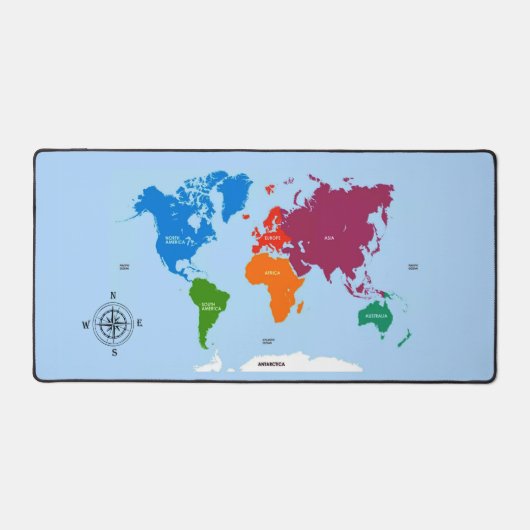 Carte du monde colorée (Recto)