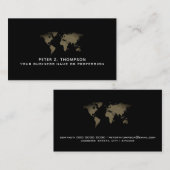 carte du monde commerce international noir (Devant / Derrière)