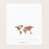 Carte du monde Copper Rust Travel Thème Carte de l (Extérieur déplié)