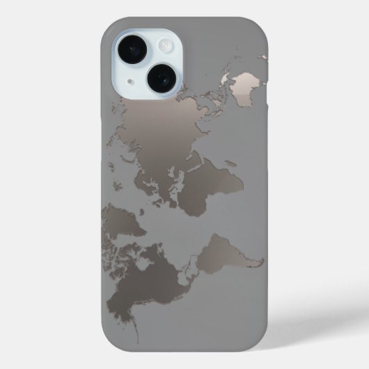 Carte du monde coque iphone Apple Voyage Silver Gr (Verso)