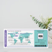 Carte du monde Croisière Carte du billet d'embarqu (Debout devant)